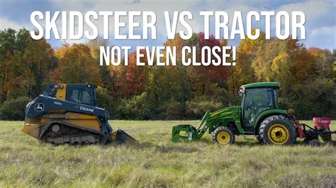 skid steer vs tractor for logging|skid steer vs tractor cost.